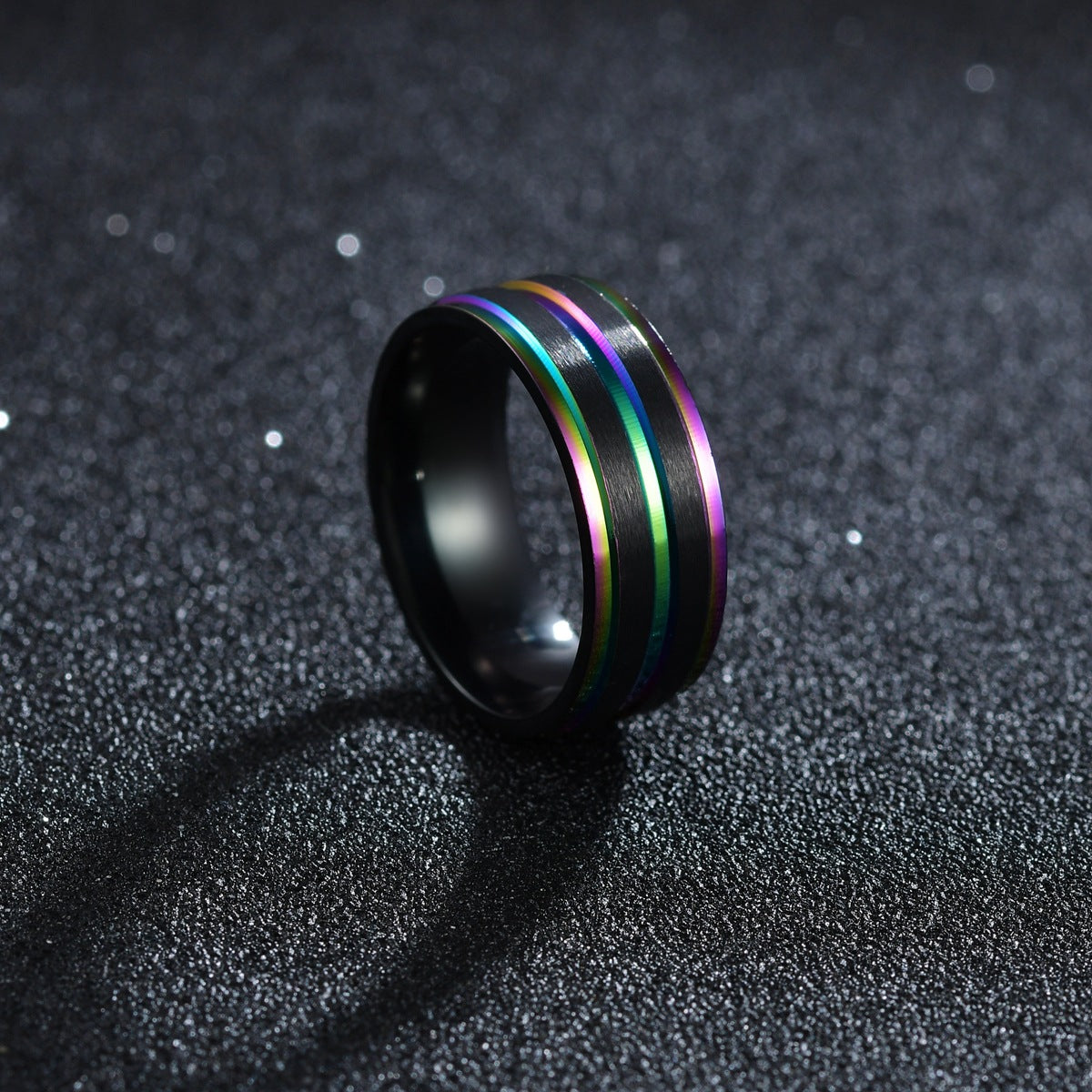 Wholesale Stainless Steel Iridescent Men's Rings